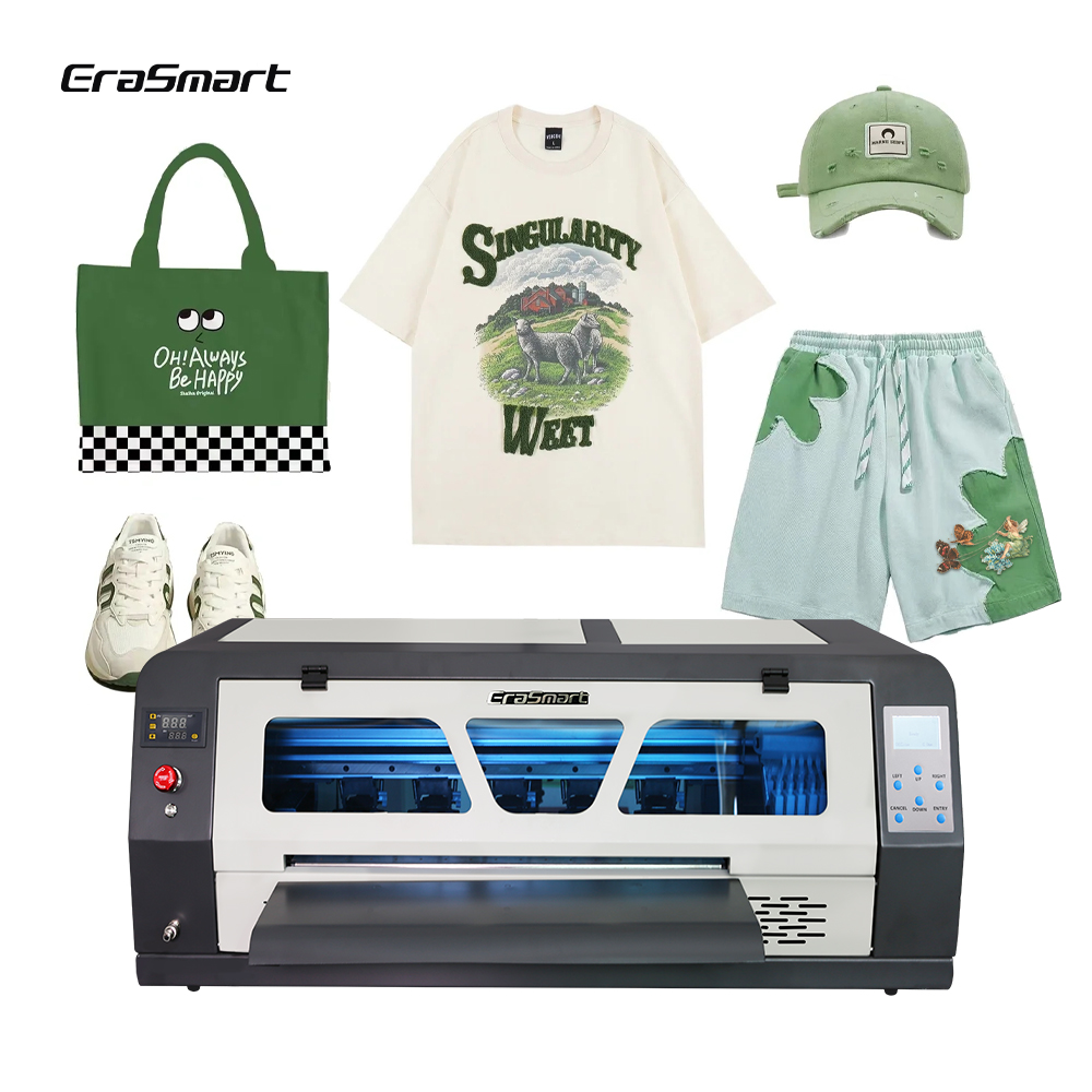 Erasmart 35cm Dual XP600 DTF Inkjet Printing Pet Film Printer Machine