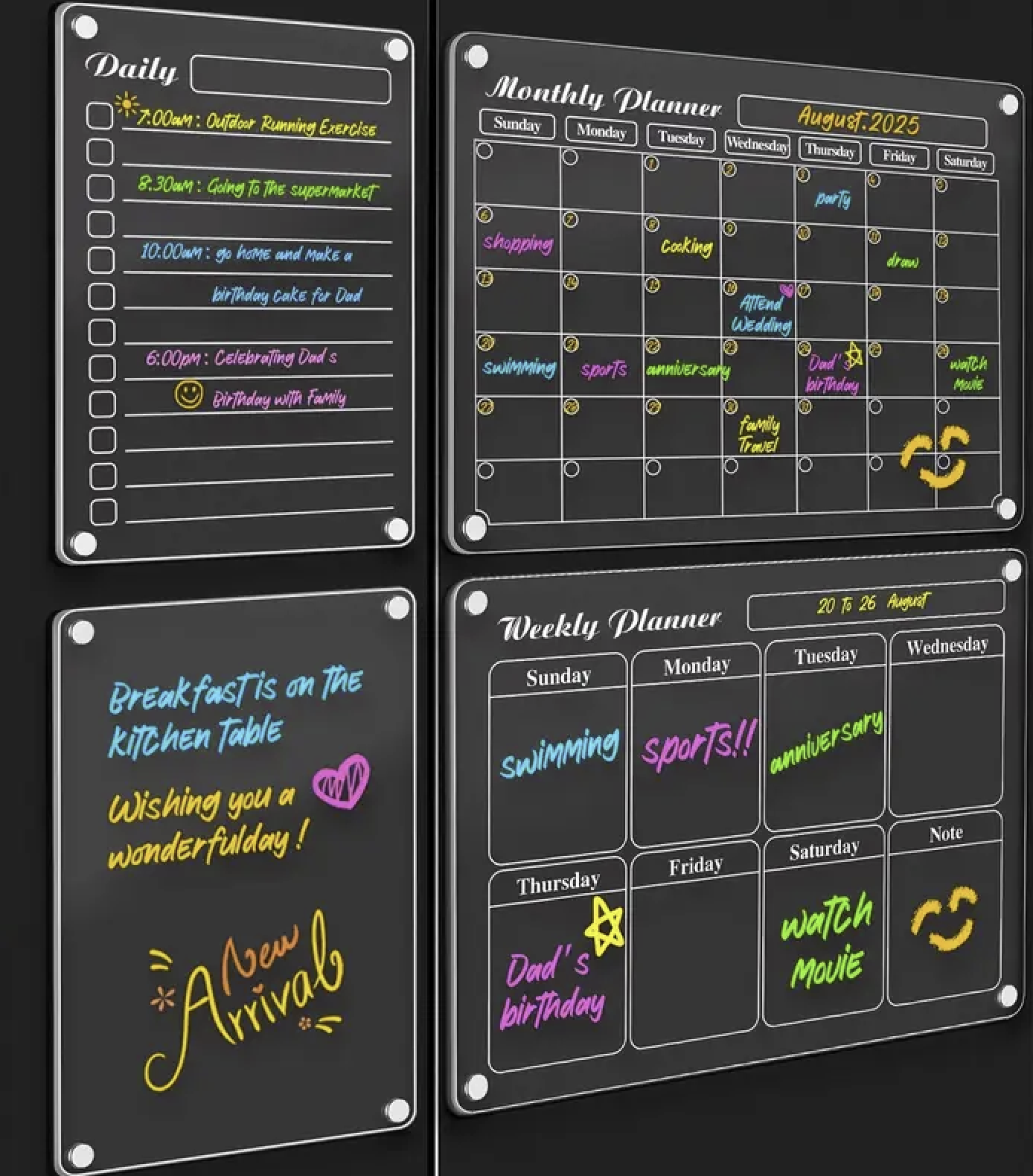 Calendriers de bureau acrylique