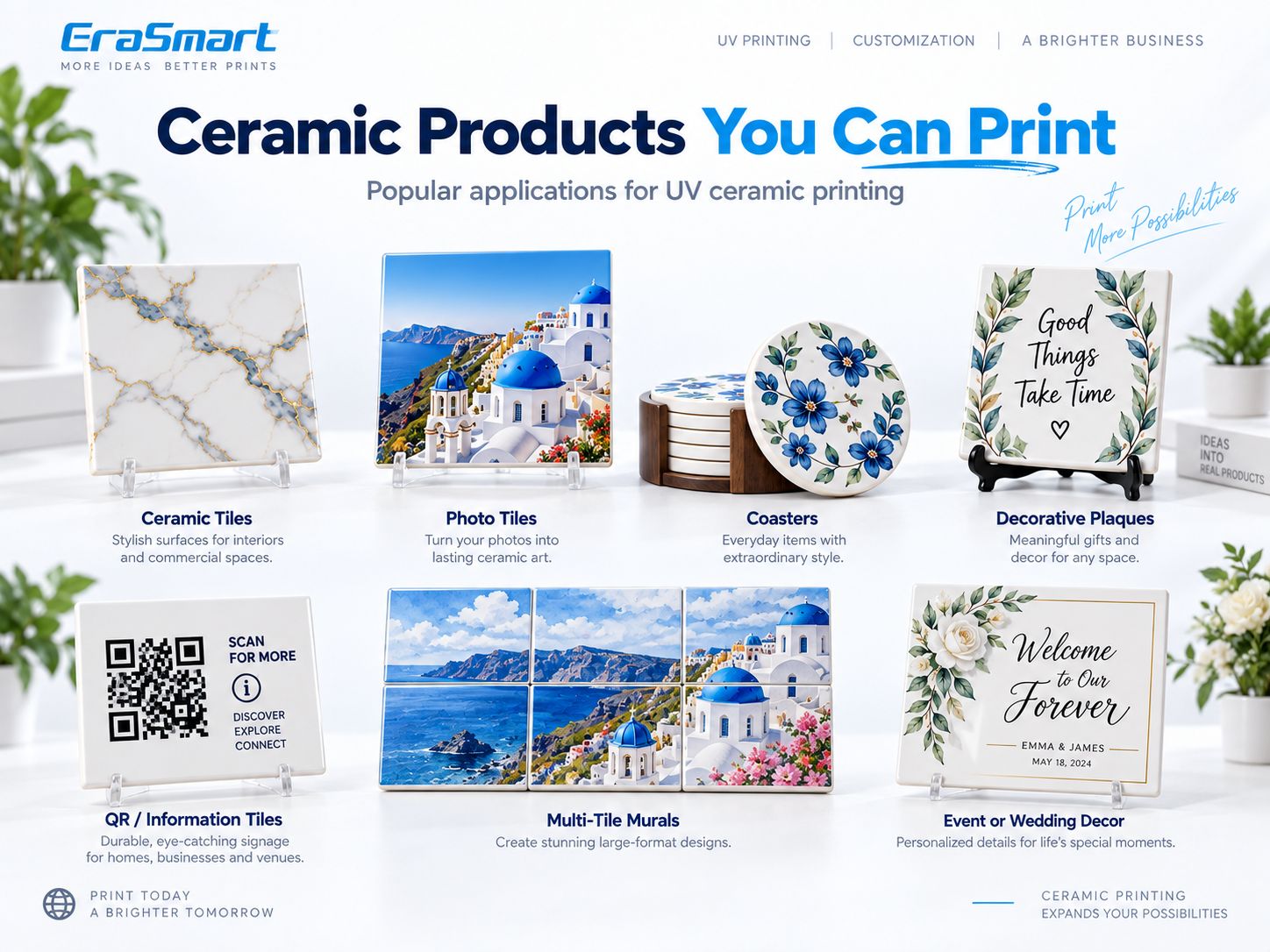 Prodotti ceramici che è possibile stampare con una stampante UV