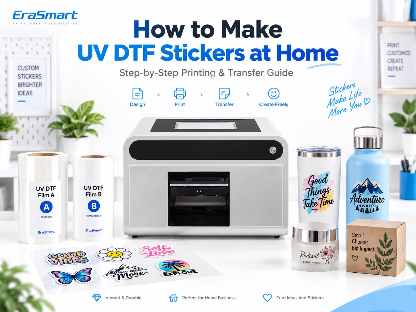 Come realizzare adesivi UV DTF a casa