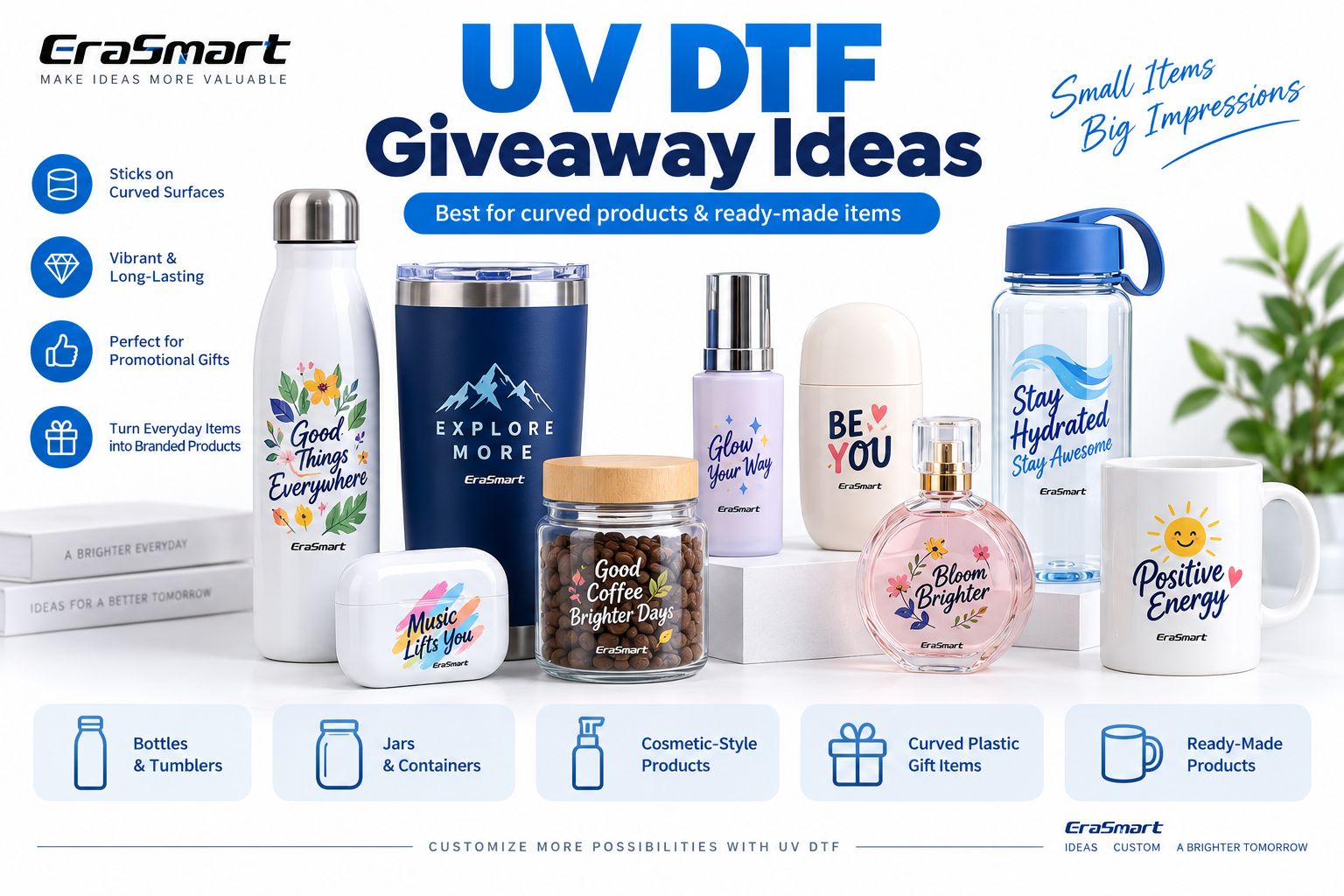 Idee per omaggi per fiere UV DTF