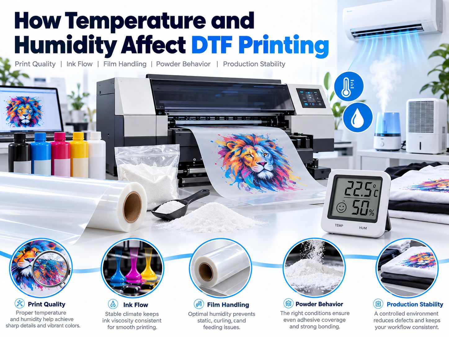 How Temperature and Humidity Affect DTF Printing