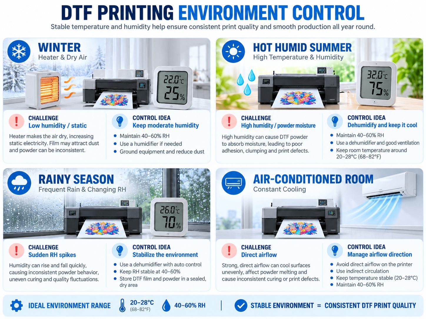 Seasonal DTF Printing Environment Control